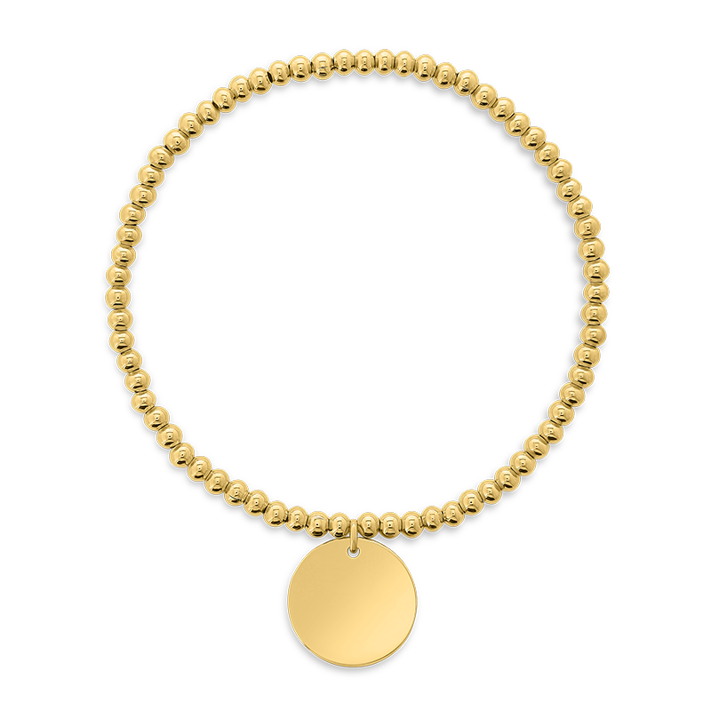 ball bracelet 3mm with coin